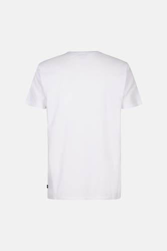T-shirt blanc à manches courtes de Petrol Industries, dos en tissu uni.