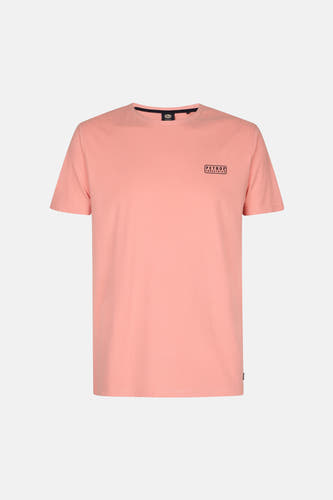 Roze T-shirt met korte mouwen van Petrol Industries, met een klein logo op de borst.