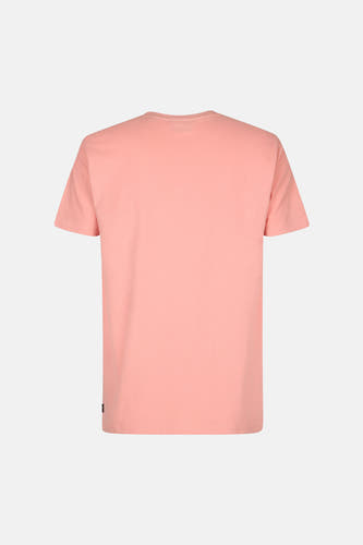 Roze T-shirt met korte mouwen van Petrol Industries®, effen achterkant, met een klein labeldetail.
