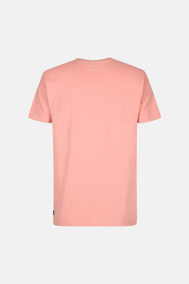 Roze T-shirt met korte mouwen van Petrol Industries®, effen achterkant, met een klein labeldetail.
