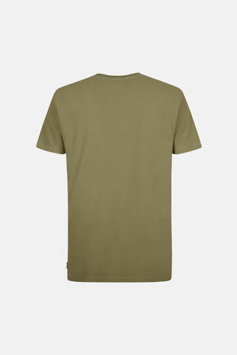 T-shirt vert avec manches courtes de Petrol Industries®, vu sur l'arrière.