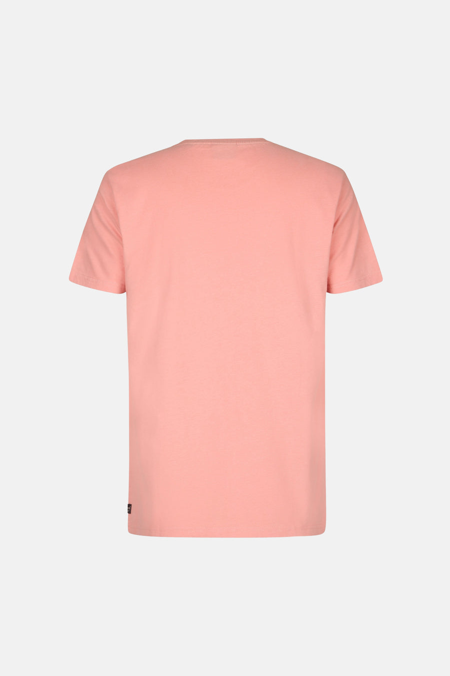 Roze T-shirt met korte mouwen van Petrol Industries®, achteraanzicht, effen kleur.
