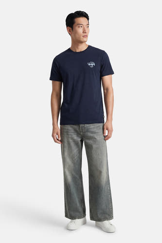 Blauw T-shirt met korte mouwen van Petrol Industries, met een kleine print op de borst.