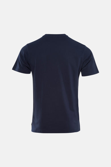 Blauw T-shirt met korte mouwen van Petrol Industries, effen achterkant, casual stijl.
