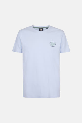 Blauw T-shirt met korte mouwen van Petrol Industries®, met een klein logo op de borst.
