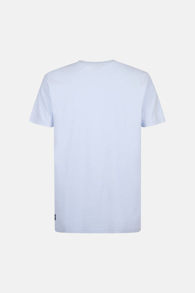 T-shirt bleu à manches courtes de Petrol Industries®, vue arrière.