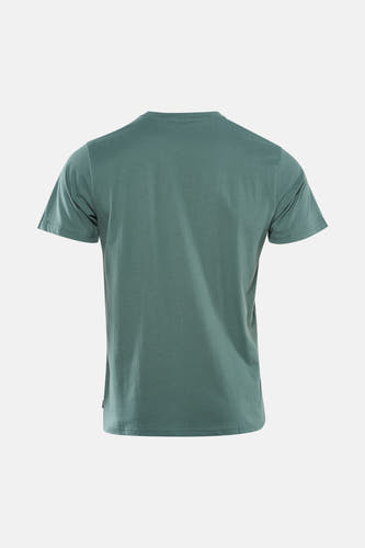 Groen T-shirt met korte mouwen van Petrol Industries®, effen ontwerp met een ronde hals.