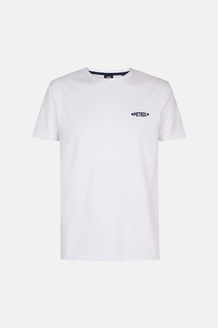 Wit T-shirt met korte mouwen van Petrol Industries, met klein logo op de borst.