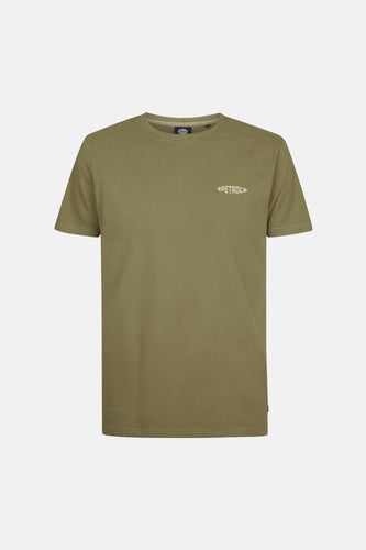 Groen T-shirt met korte mouwen van Petrol Industries, met klein merklogo op de borst.