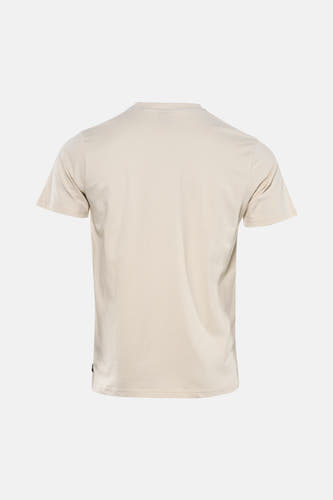 Ecru T-shirt met korte mouwen van Petrol Industries®, effen rugzijde.