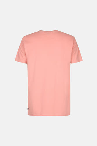 Roze T-shirt van Petrol Industries met korte mouwen, gezien van achteren.