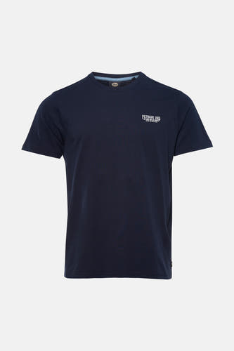 Blauw T-shirt met korte mouwen van Petrol Industries, met een kleine print op de borst.