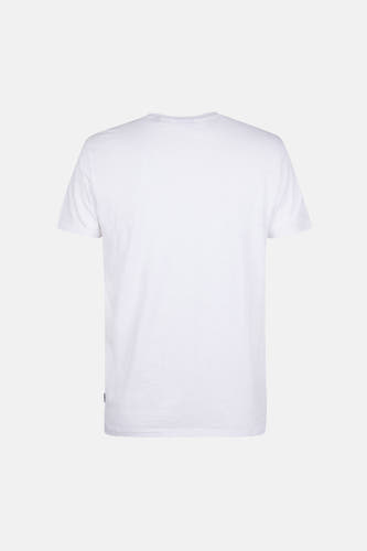 Wit T-shirt met korte mouwen van Petrol Industries®, rugzijde in beeld.