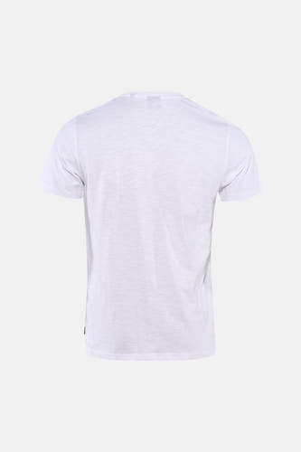 Wit T-shirt met korte mouwen van Petrol Industries, in effen kleur, met een ronde hals en korte mouwen.