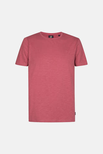 Rood katoenen T-shirt met korte mouwen van Petrol Industries, met klein logo.
