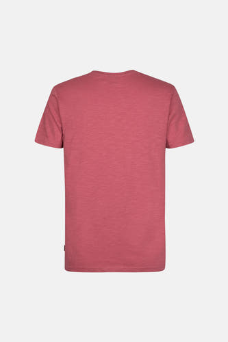 Roze T-shirt met korte mouwen van Petrol Industries, effen design met een subtiele textuur.
