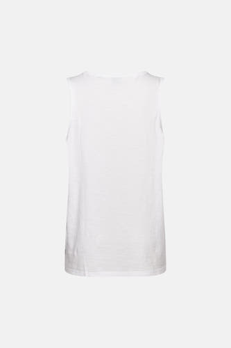 Witte singlet van Petrol Industries met lichte textuur, achterkant.