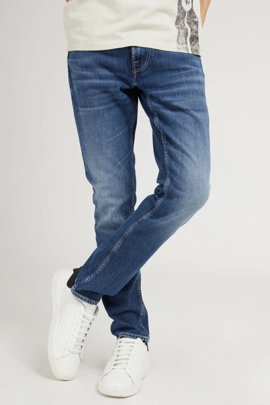 Skinny jeans - mid blue denim