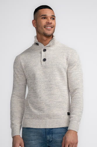 Pull met ronde hals - ecru