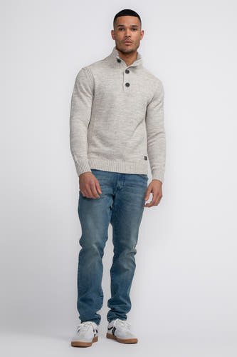 Pull met ronde hals - ecru