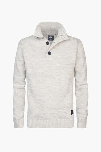 Pull met ronde hals - ecru