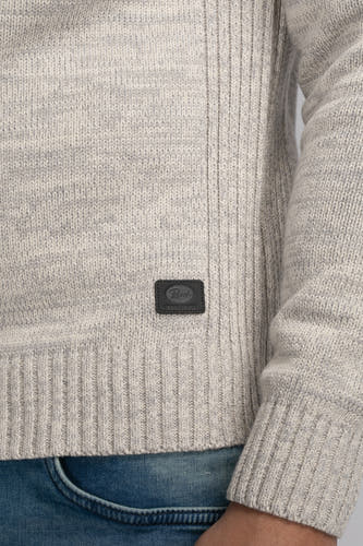 Pull met ronde hals - ecru