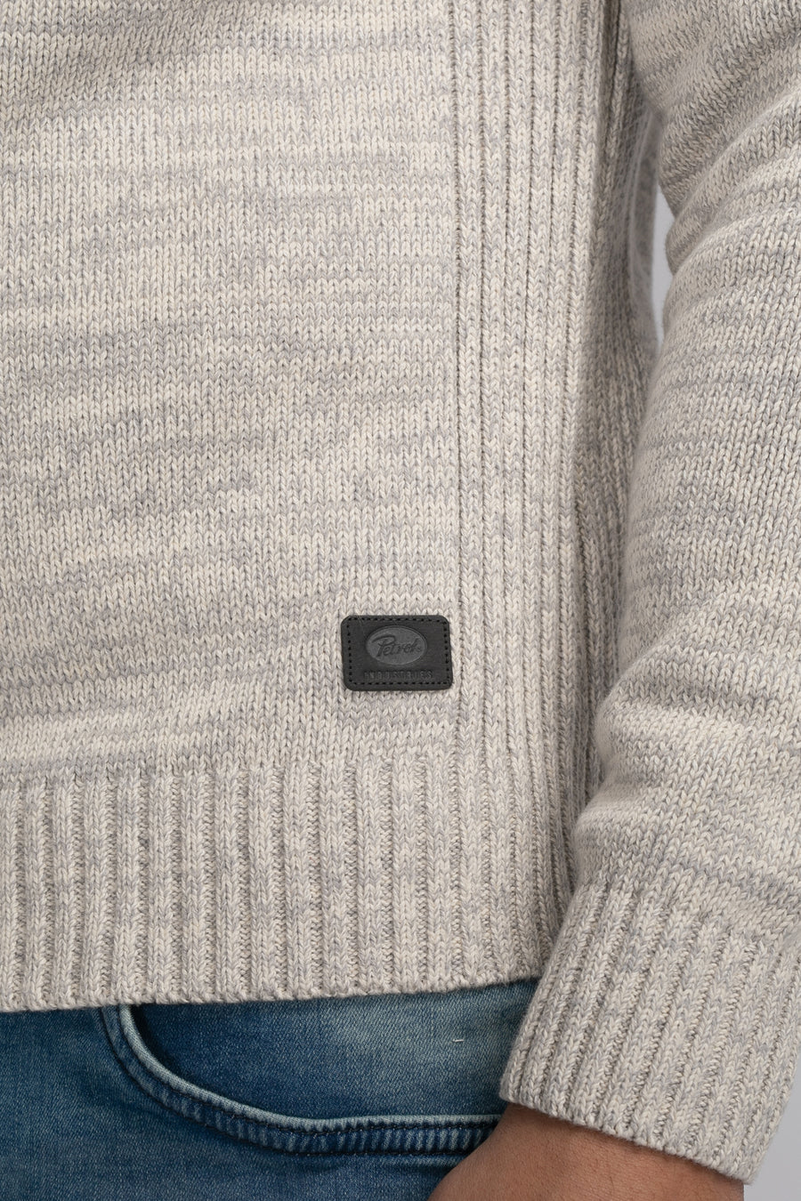 Pull met ronde hals - ecru