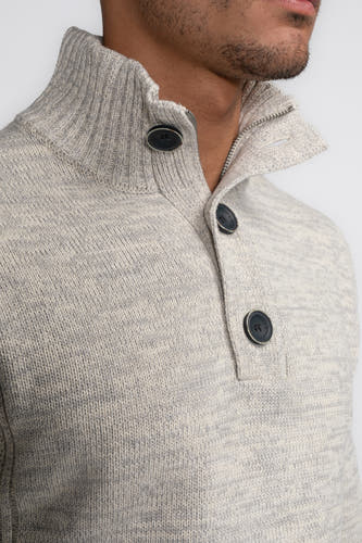 Pull met ronde hals - ecru