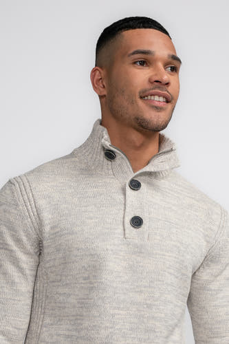 Pull met ronde hals - ecru
