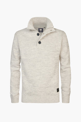 Pull met ronde hals - ecru