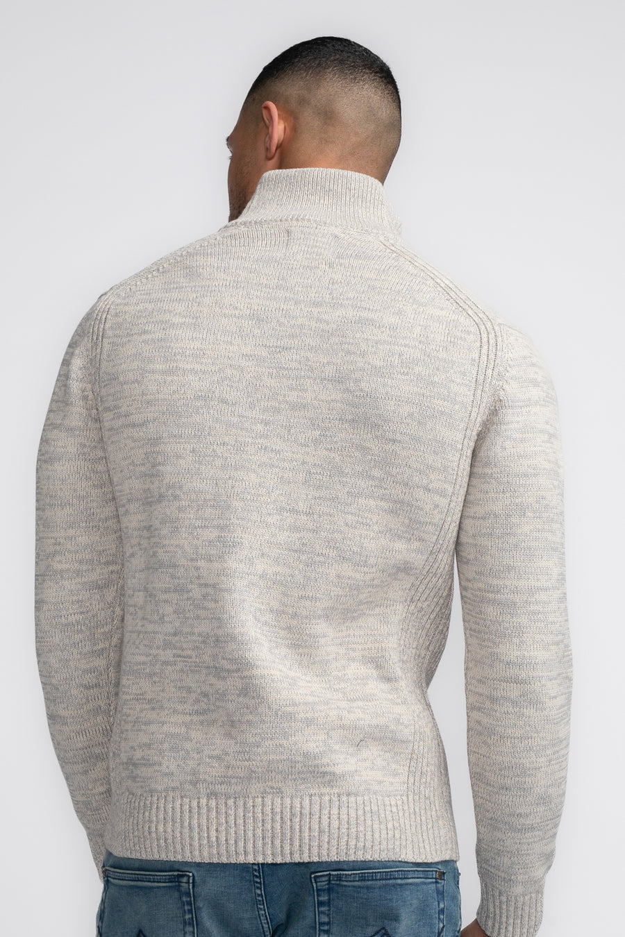 Pull met ronde hals - ecru