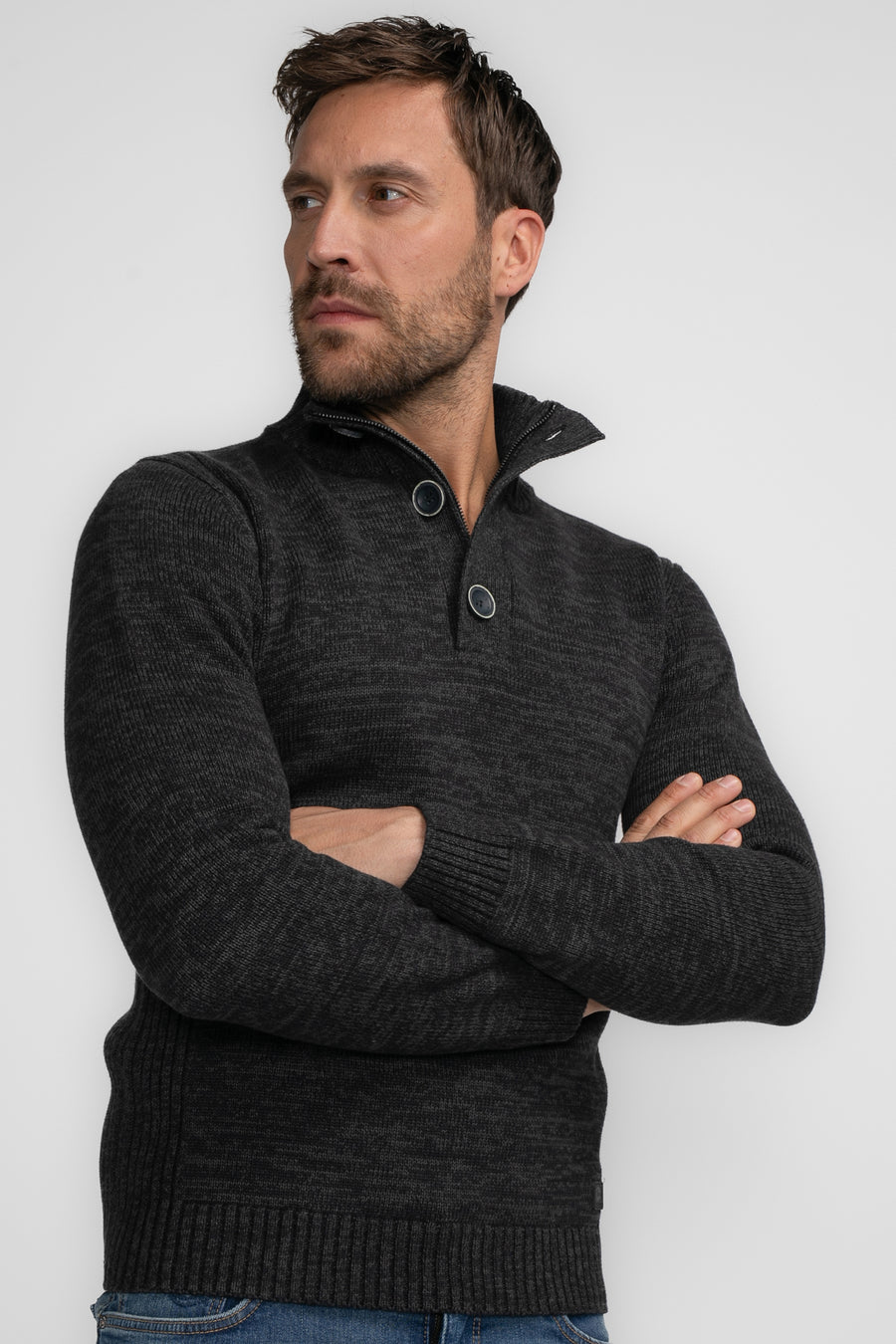 Pull à col rond - noir