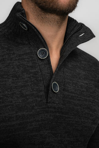 Pull à col rond - noir