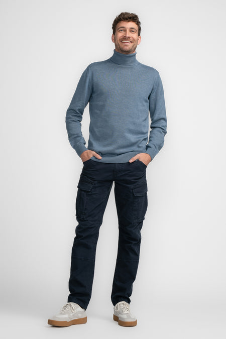 Pull col roulé Bleu - Petrol Industries®