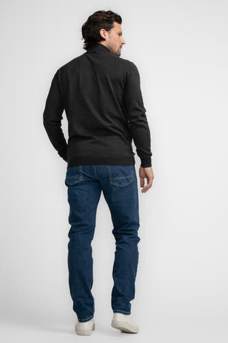 Pull met rolkraag - Dark Black
