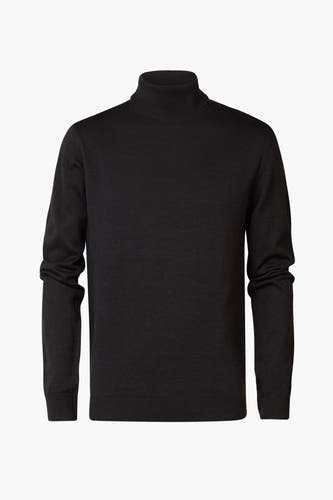 Pull met rolkraag - Dark Black