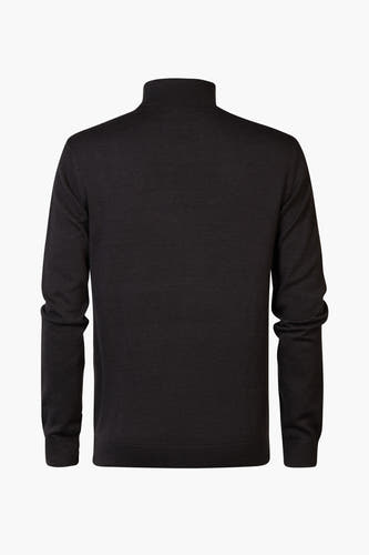 Pull met rolkraag - Dark Black