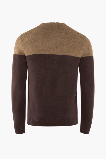 Pull met ronde hals - bruin
