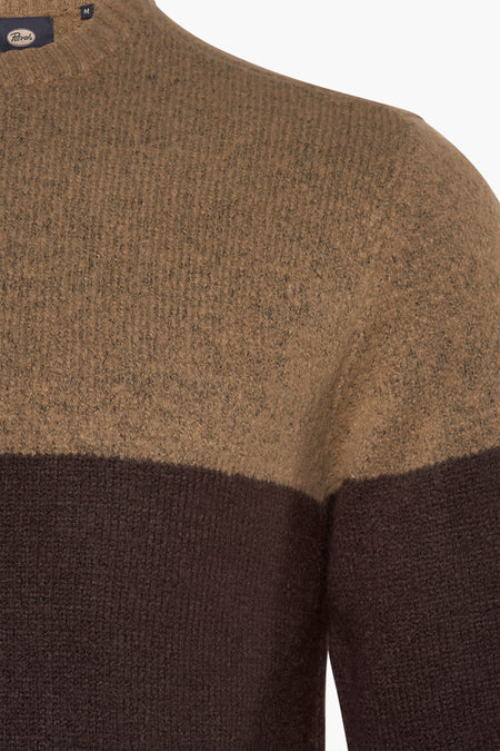 Pull à col rond - brun