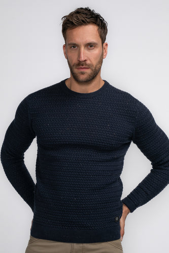Pull met ronde hals - blauw - Petrol Industries®