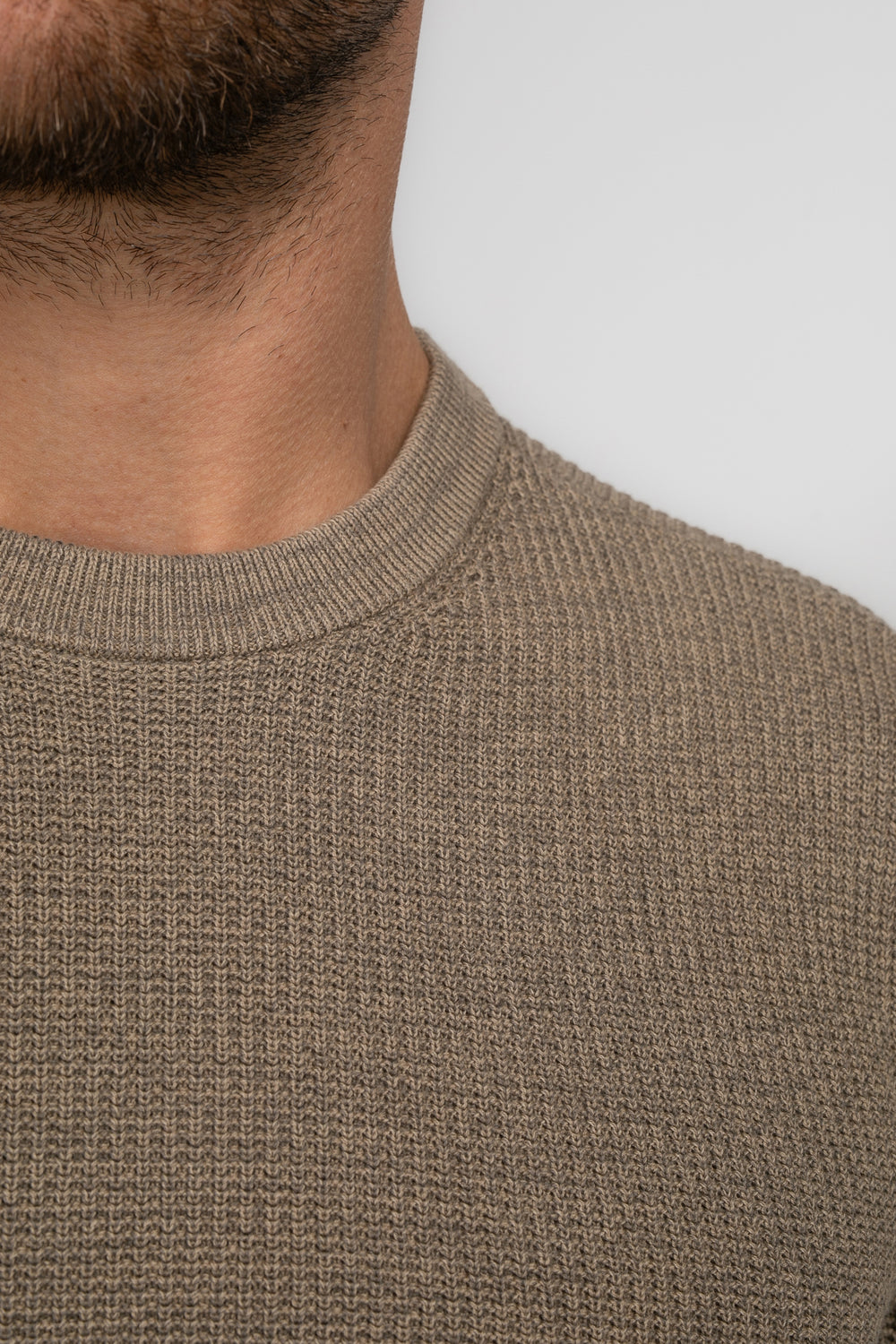 Trui met ronde hals Beige - Petrol Industries®