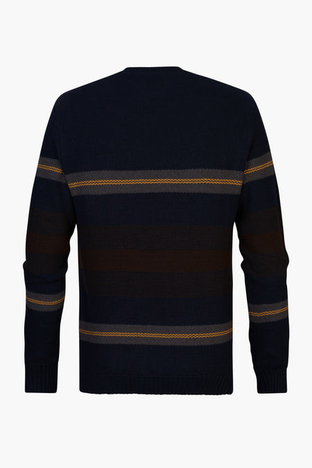 Pull met ronde hals - blauw