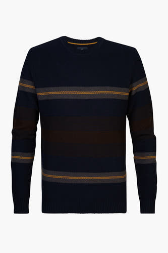 Pull met ronde hals - blauw