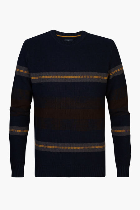 Pull met ronde hals - blauw