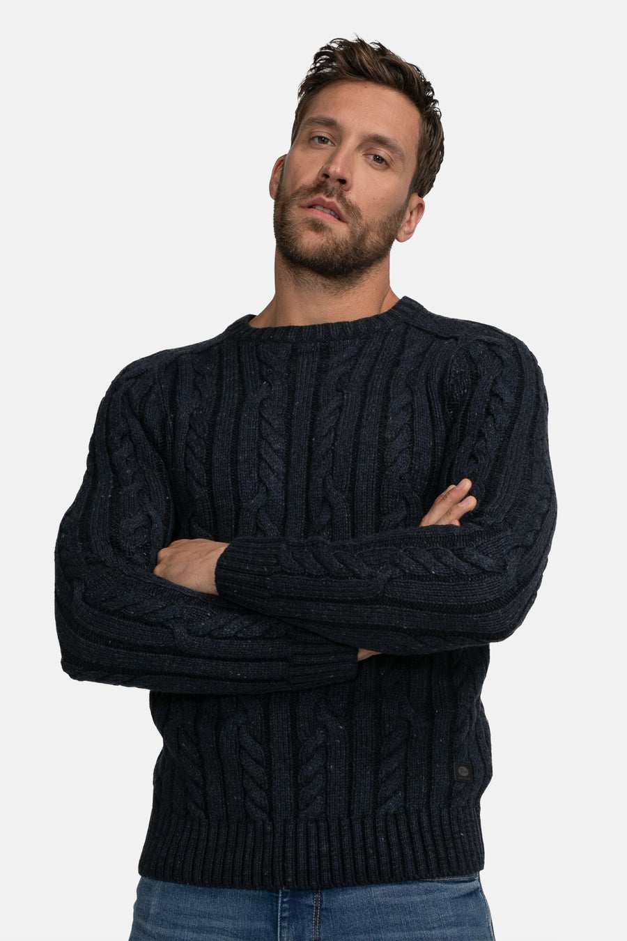 Pull met ronde hals - blauw - Petrol Industries®