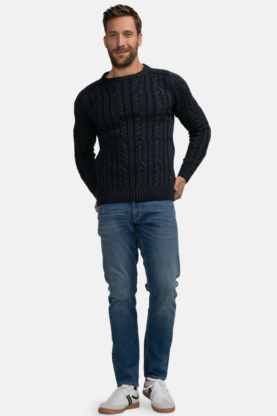 Pull met ronde hals - blauw - Petrol Industries®