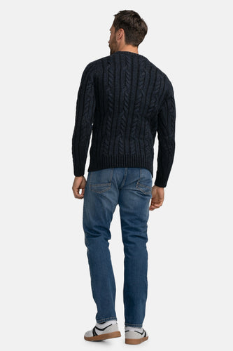 Pull met ronde hals - blauw - Petrol Industries®