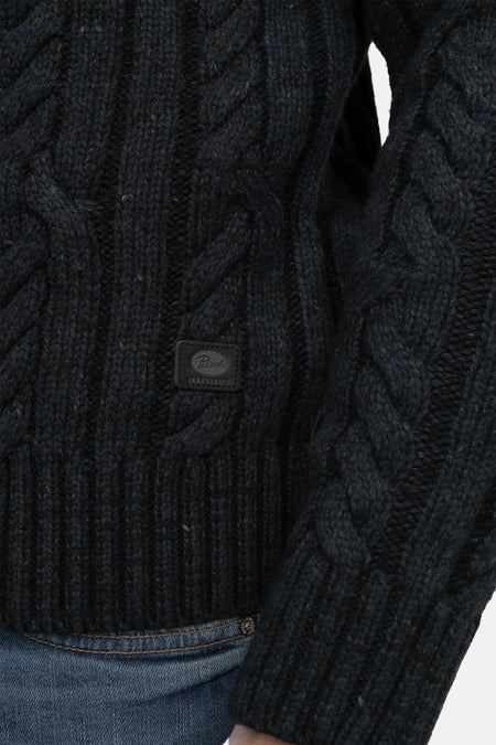 Pull met ronde hals - blauw