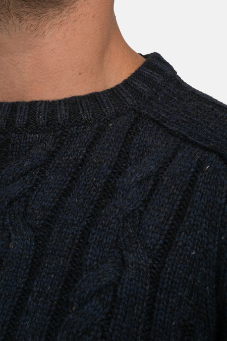 Pull à col rond - bleu