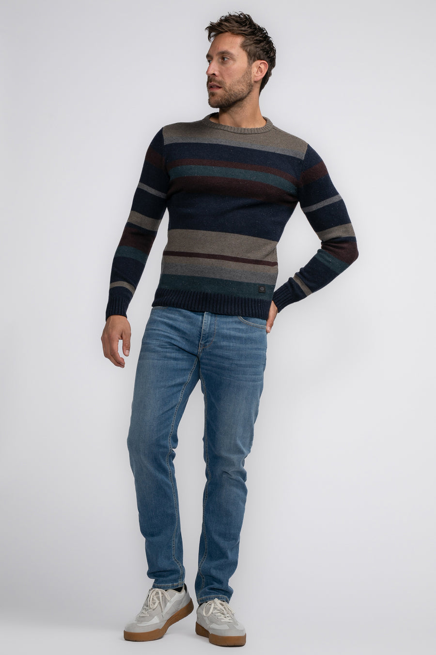 Pull à col rond - bleu